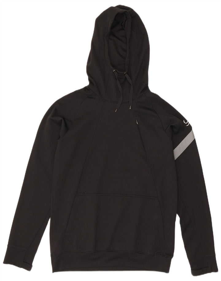 Nike Mens Dri Fit Graphic Hoodie Jumper Small Black Colourblock Polyester