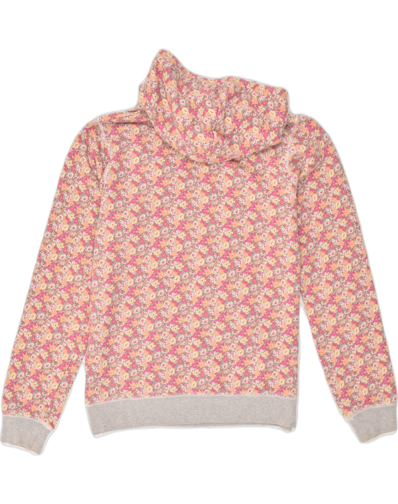 JACK WILLS Womens Hoodie Jumper UK 12 Medium Pink Floral Cotton | Vintage Jack Wills | Thrift | Second-Hand Jack Wills | Used Clothing | Messina Hembry 