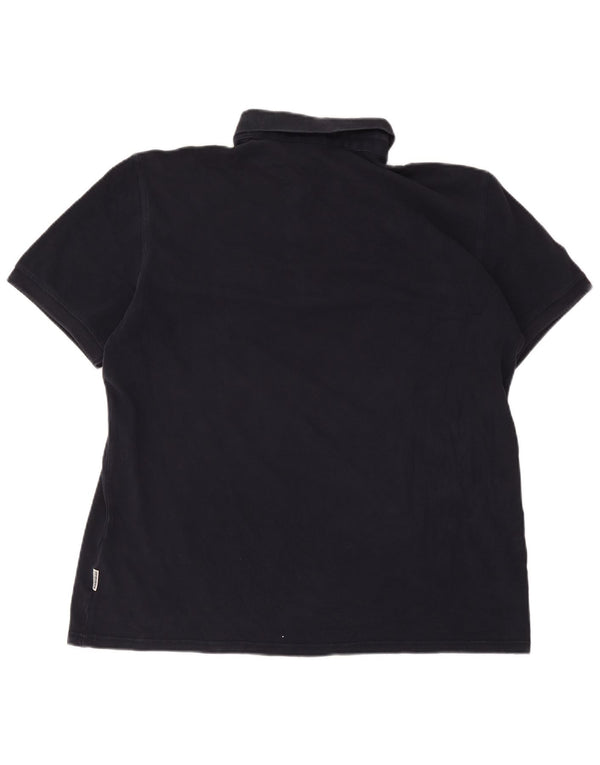 Napapijri Mens Polo Shirt Large Navy Blue Cotton
