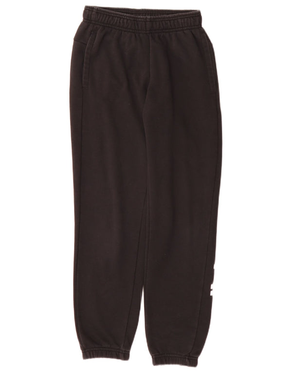 Adidas Boys Graphic Tracksuit Trousers Joggers 11-12 Years Black Cotton