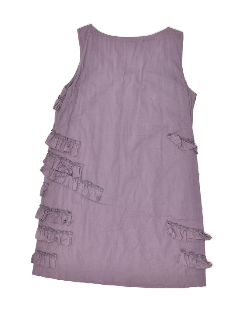 J. CREW Womens Sleeveless Tiered Dress US 8 Medium Purple Cotton | Vintage J. Crew | Thrift | Second-Hand J. Crew | Used Clothing | Messina Hembry 