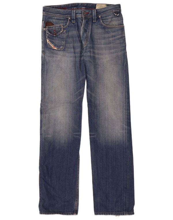 Diesel Mens Lugger Straight Jeans W30 L34 Blue Cotton