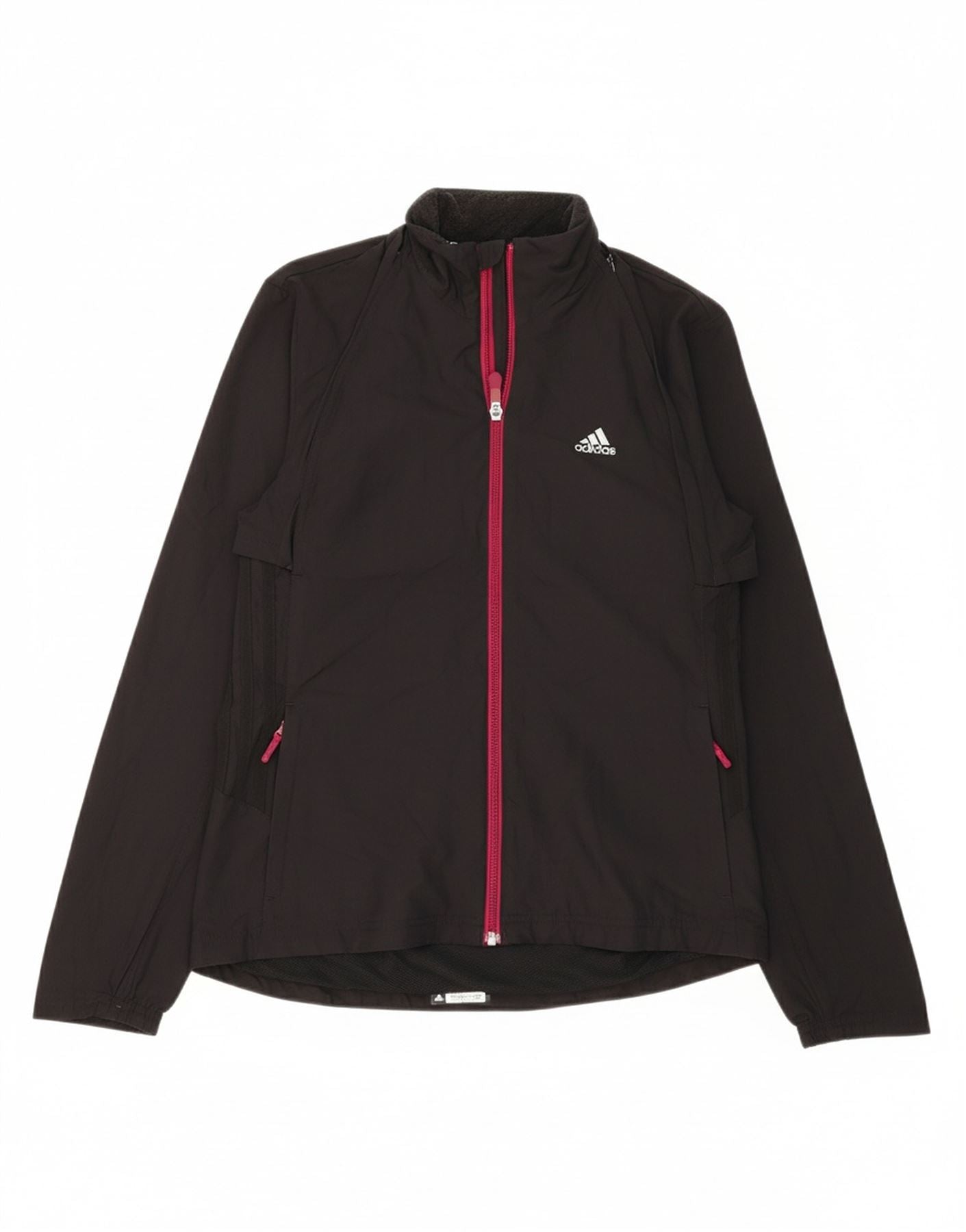 ADIDAS Womens Supernova Tracksuit Top Jacket UK 12 Medium Black