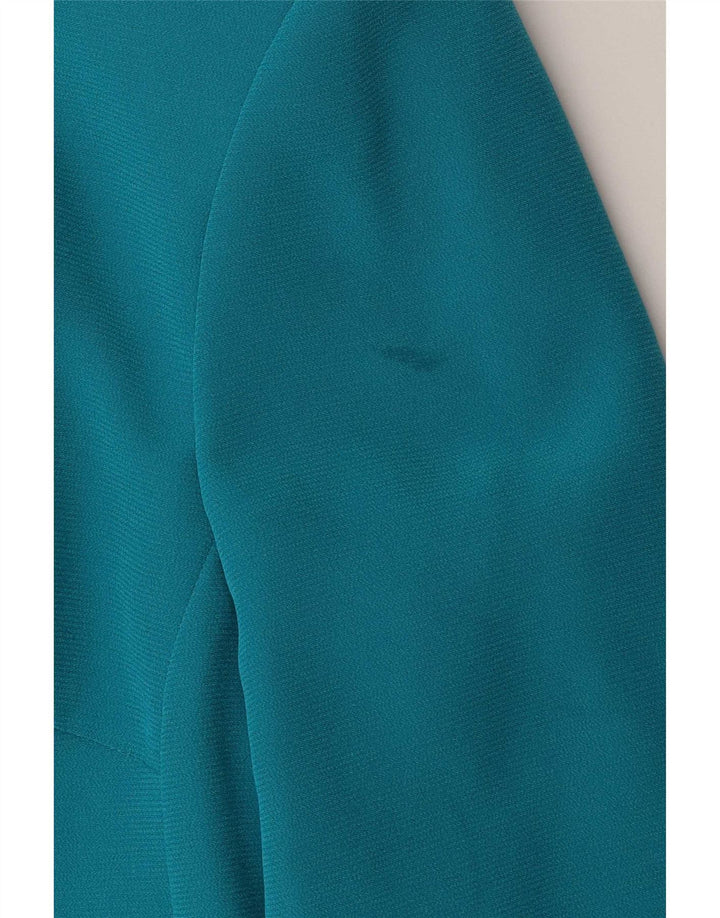 Vintage Womens Crop Blazer Jacket UK 12 Medium Blue