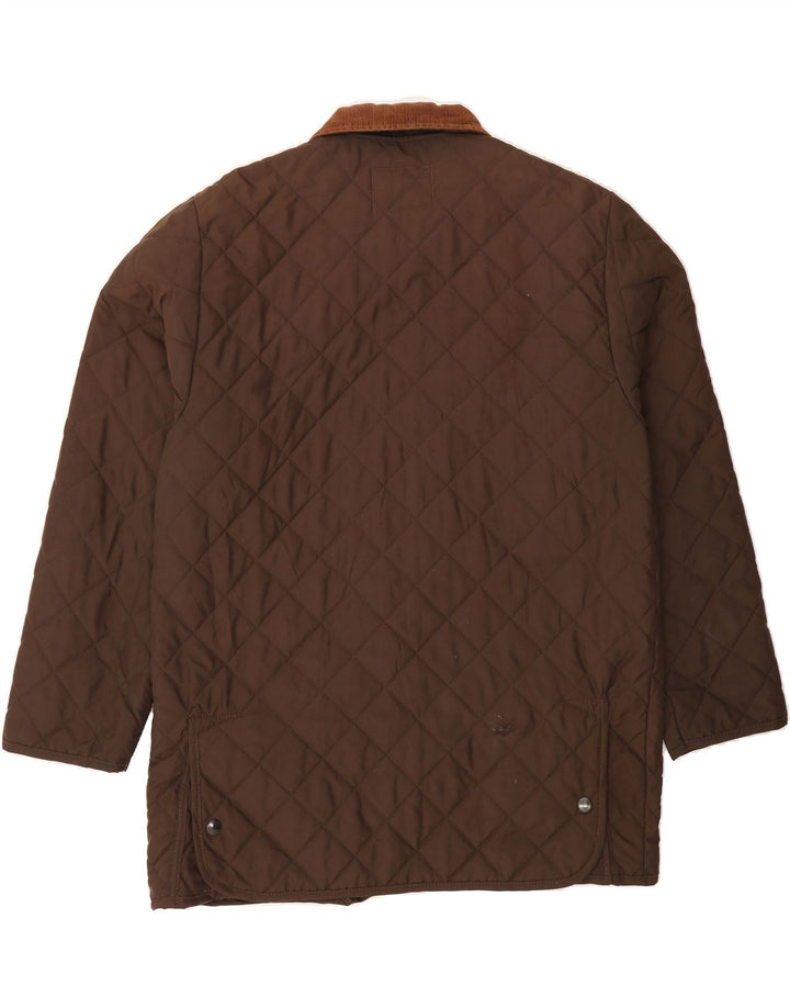 VINTAGE Mens Quilted Jacket UK 40 Large Brown Polyamide Vintage Vintage and Second-Hand Vintage from Messina Hembry 