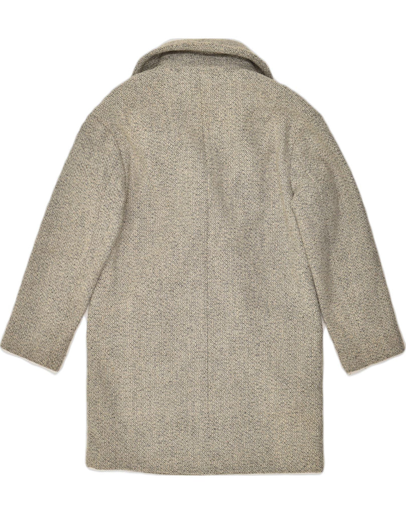 OASIS Womens Oversized Double Breasted Coat UK 6 XS Grey Flecked Polyester | Vintage Oasis | Thrift | Second-Hand Oasis | Used Clothing | Messina Hembry 