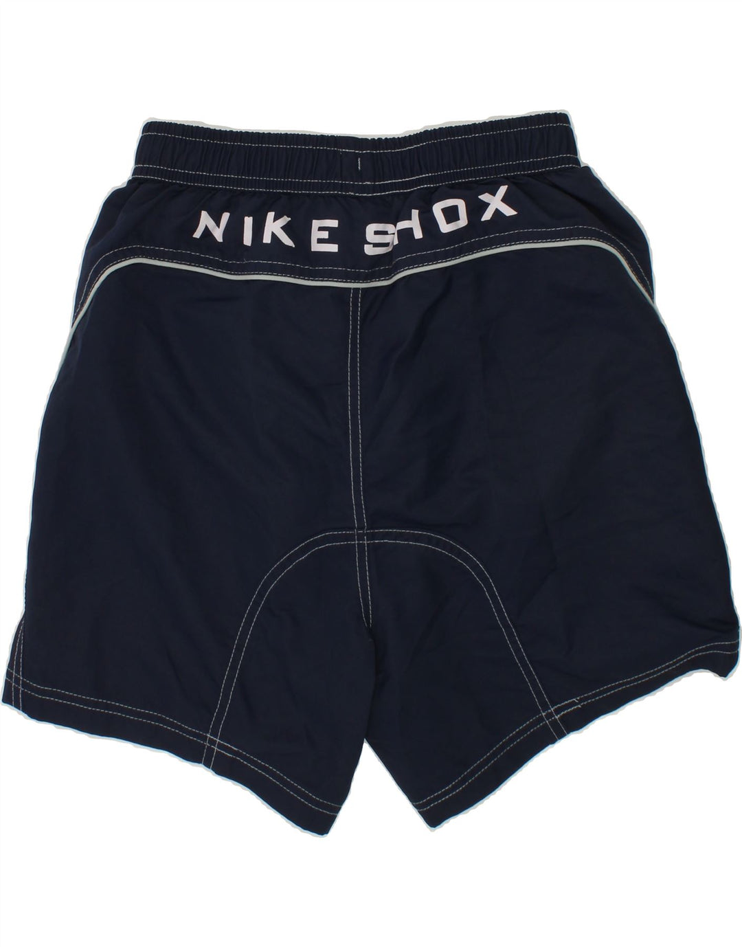 NIKE Boys Graphic Sport Shorts 6-7 Years Medium Navy Blue Polyester Vintage Nike and Second-Hand Nike from Messina Hembry 