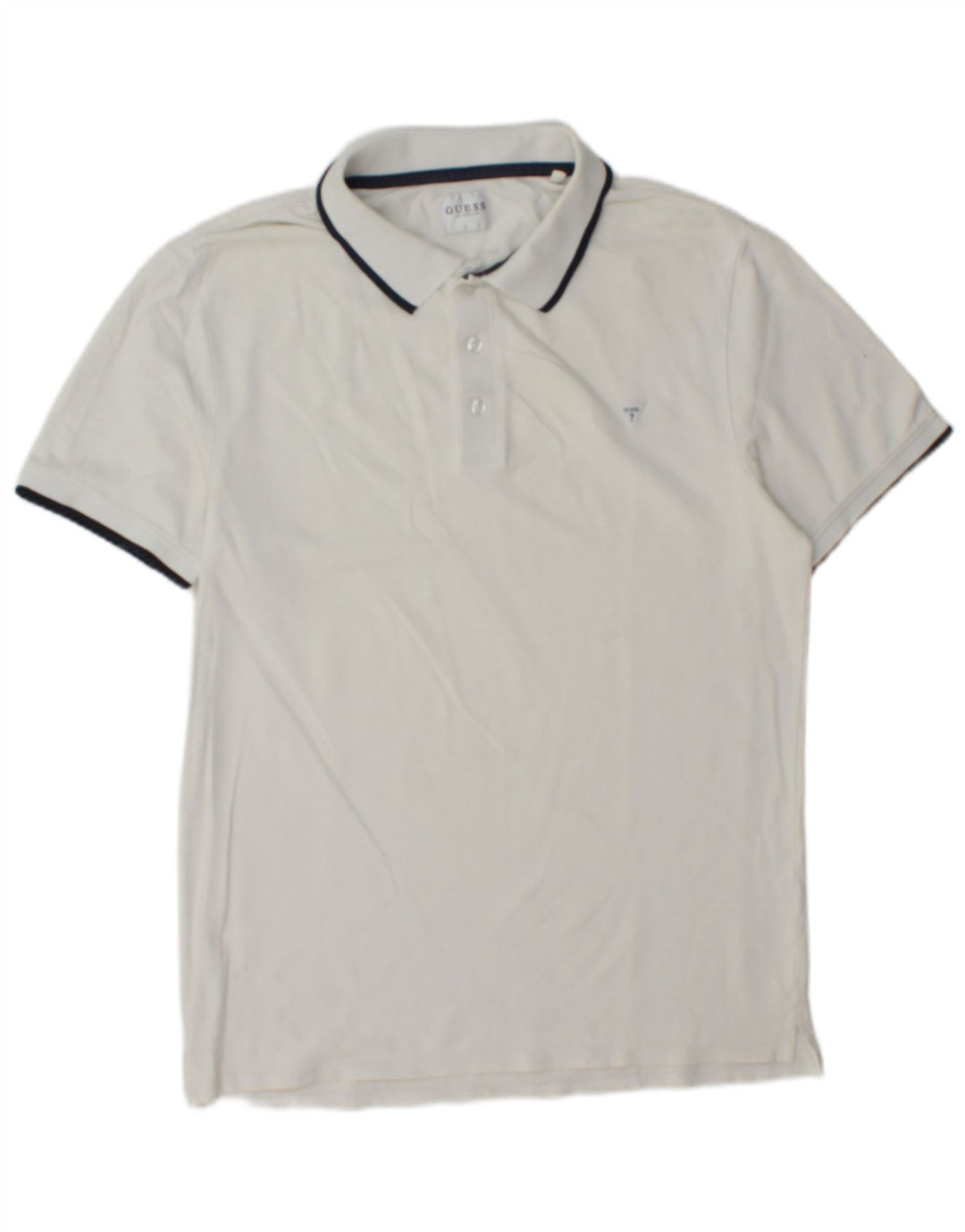 Guess Mens Polo Shirt Large White
