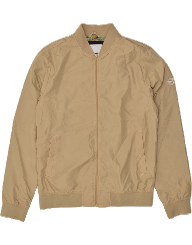 JACK & JONES Mens Bomber Jacket UK 40 Large Beige Polyester | Vintage Jack & Jones | Thrift | Second-Hand Jack & Jones | Used Clothing | Messina Hembry 