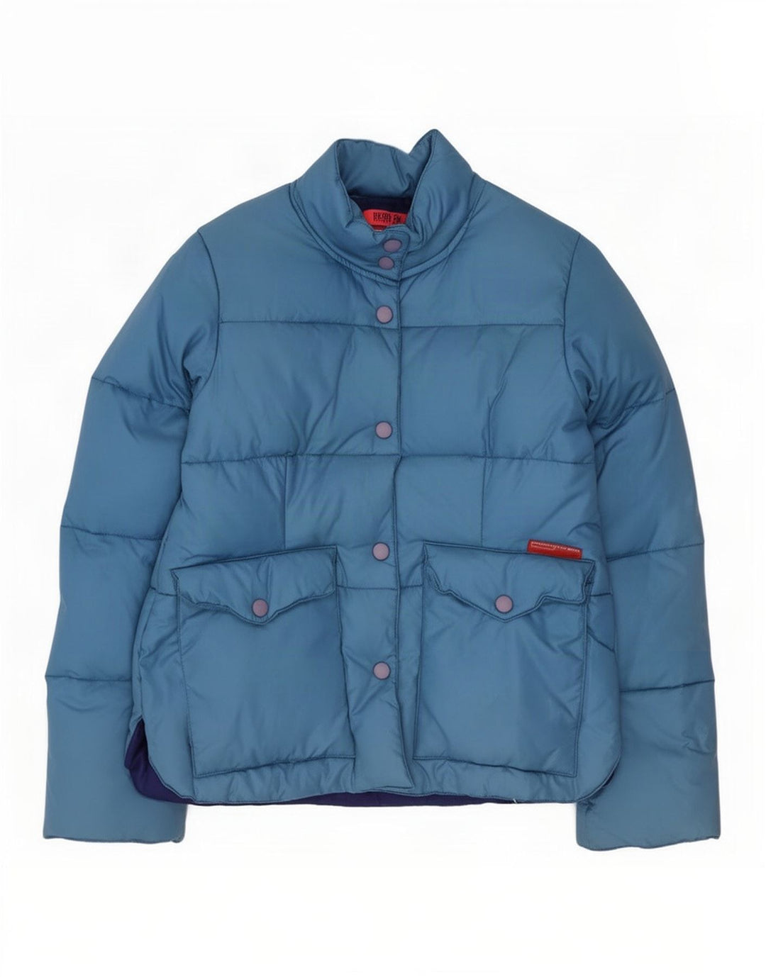 Fiorucci Womens Padded Jacket UK 14 Large Blue Nylon