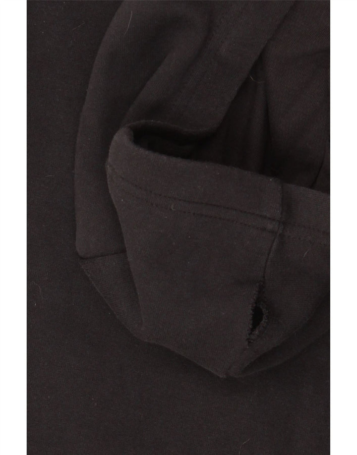 ADIDAS Boys Loose Fit Zip Hoodie Sweater 14-15 Years Black Cotton