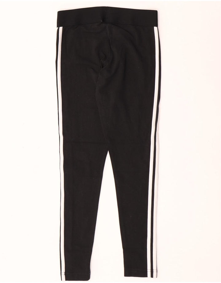 Adidas Womens Leggings UK 8/10 Small Black Cotton