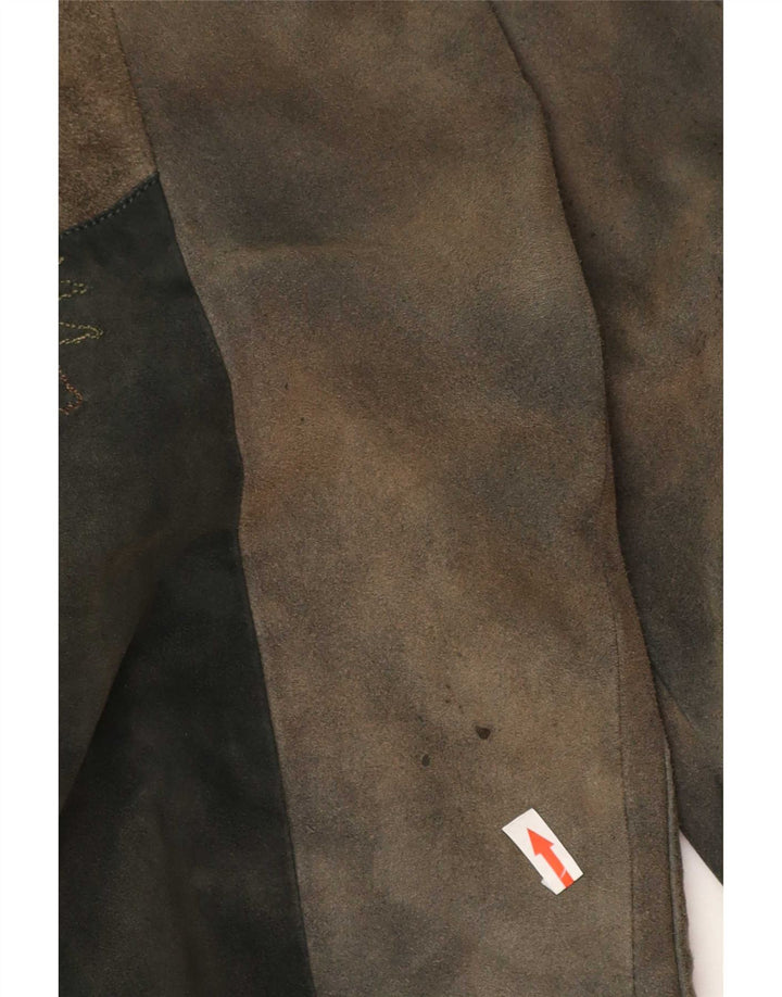 Meindl Mens Trachten Leather Jacket EU 50 Large Brown