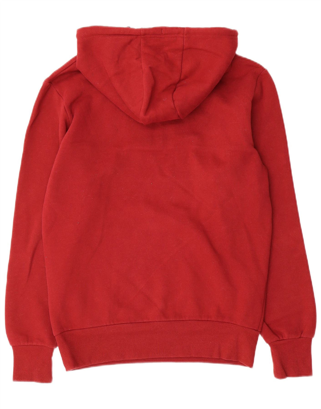 ELLESSE Mens Zip Neck Hoodie Jumper Small Red Cotton