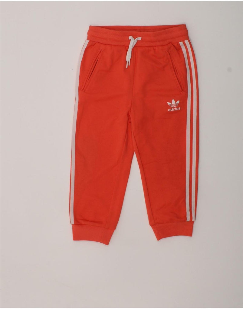 ADIDAS Girls Tracksuit Trousers Joggers 2-3 Years Orange Polyester | Vintage Adidas | Thrift | Second-Hand Adidas | Used Clothing | Messina Hembry 