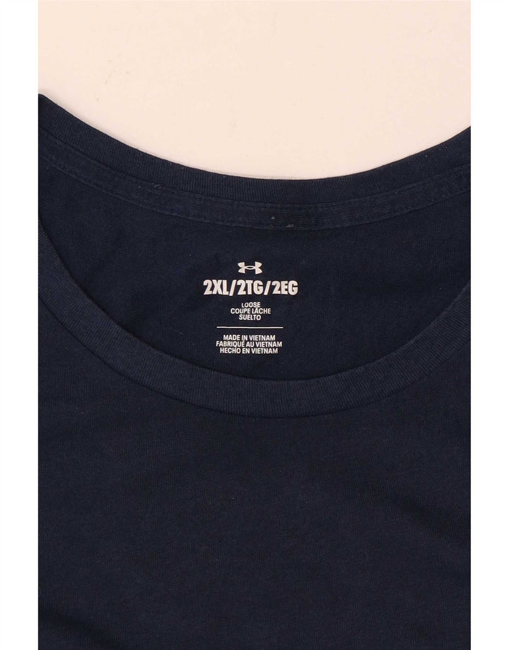 Under Armour Mens T-Shirt Top 2XL Navy Blue