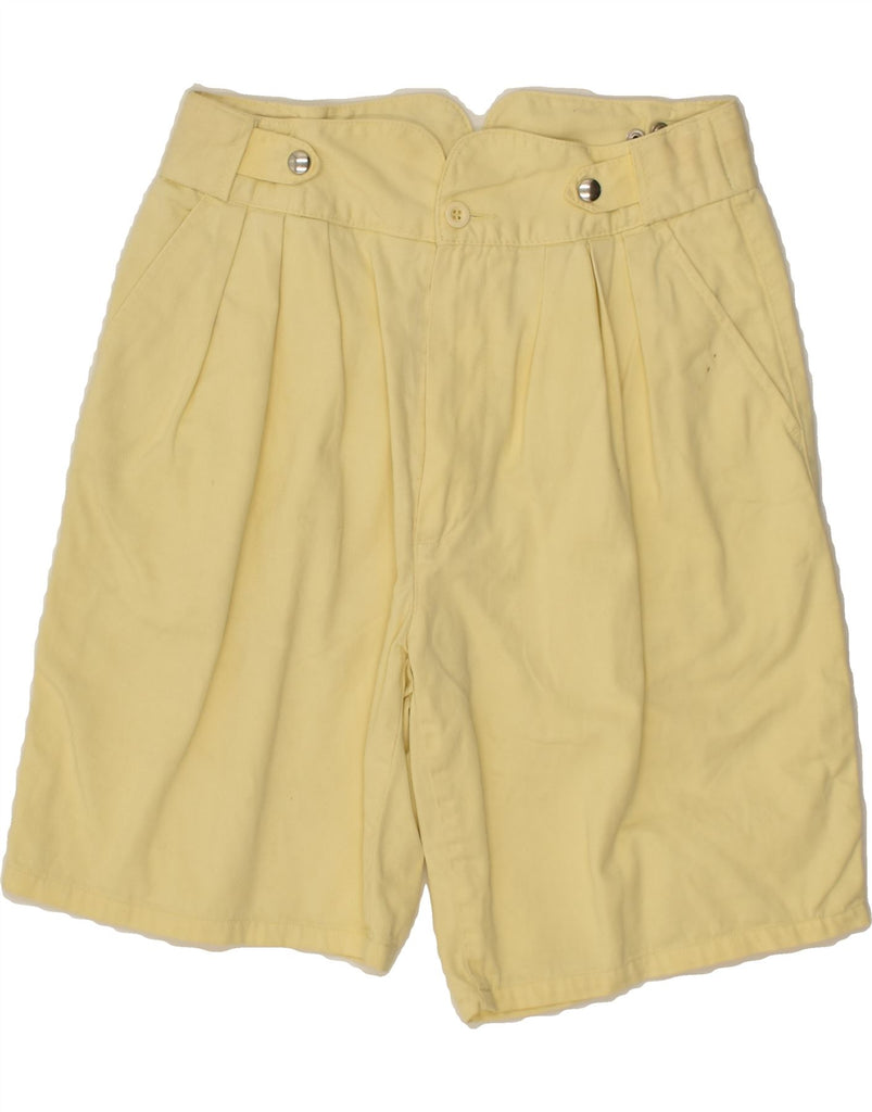 BENETTON Womens High Waist Casual Shorts IT 46 Large W26 Yellow | Vintage Benetton | Thrift | Second-Hand Benetton | Used Clothing | Messina Hembry 