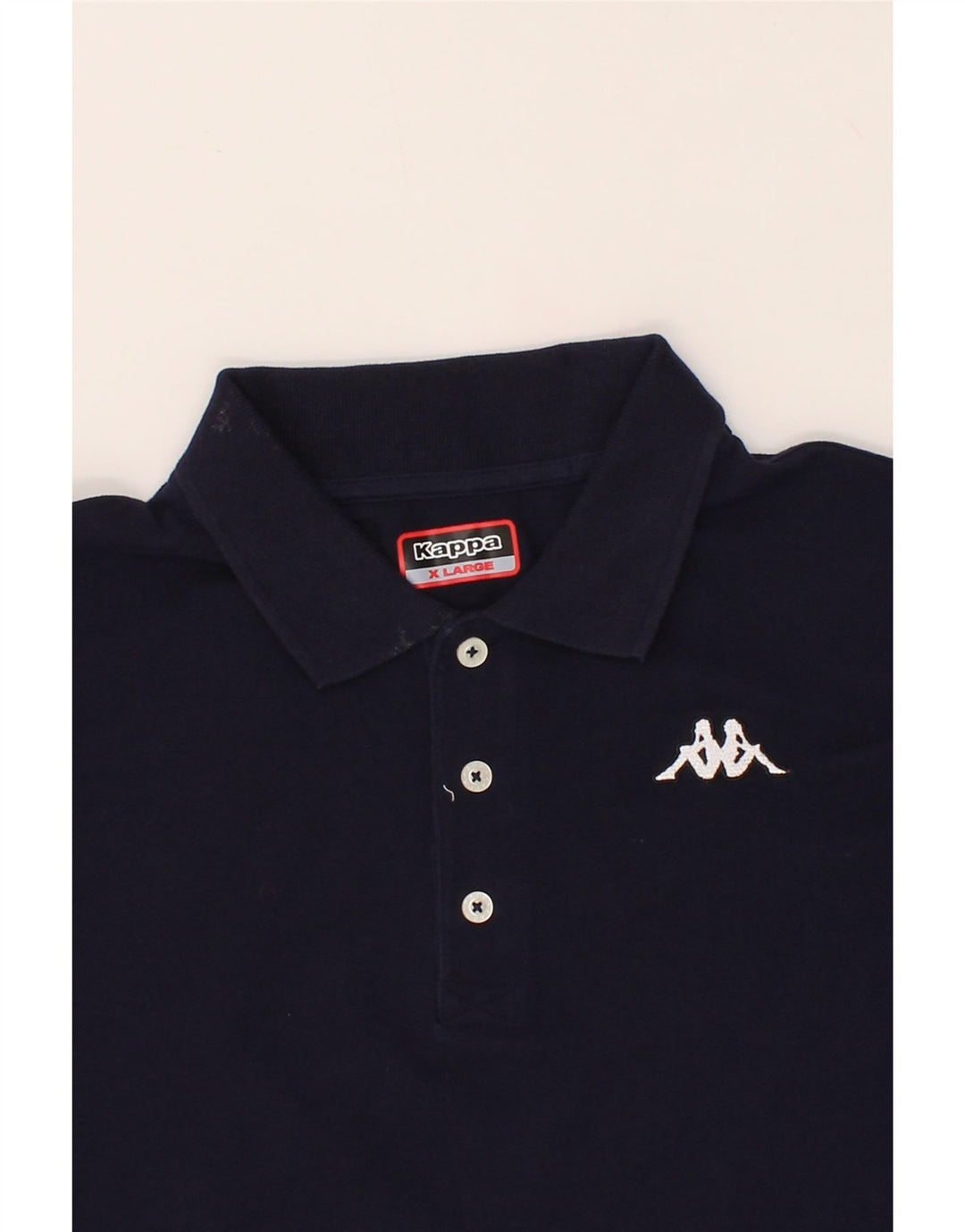 KAPPA Mens Polo Shirt XL Navy Blue Cotton Vintage Kappa and Second-Hand Kappa from Messina Hembry 