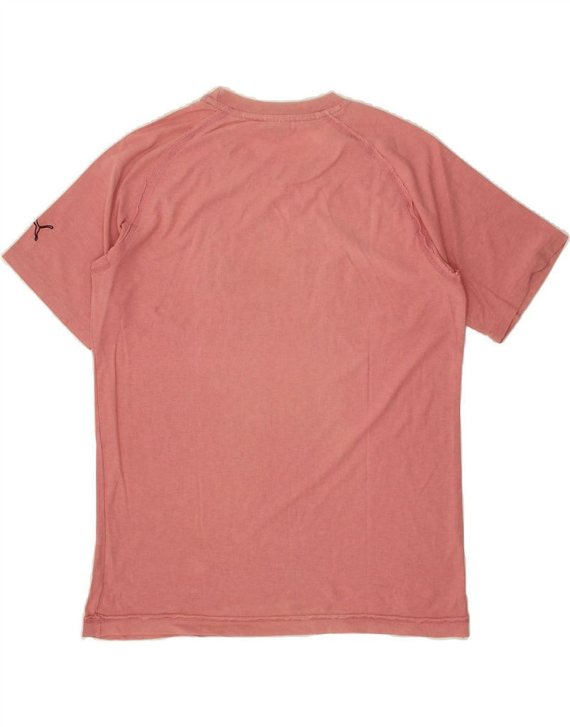 PUMA Mens Graphic T-Shirt Top Small Pink Vintage Puma and Second-Hand Puma from Messina Hembry 