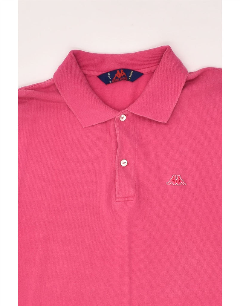 KAPPA Mens Polo Shirt Large Pink Cotton | Vintage Kappa | Thrift | Second-Hand Kappa | Used Clothing | Messina Hembry 