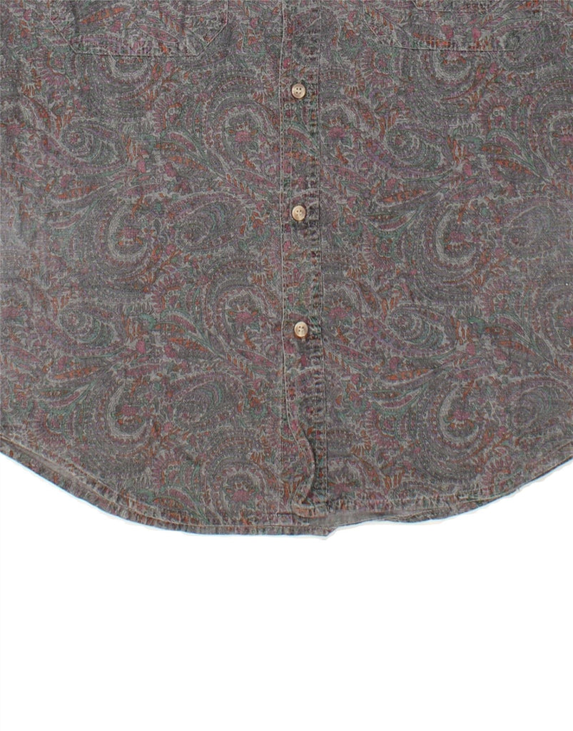 C&A Mens Shirt Size 39/40 Medium Grey Paisley Cotton | Vintage C&A | Thrift | Second-Hand C&A | Used Clothing | Messina Hembry 