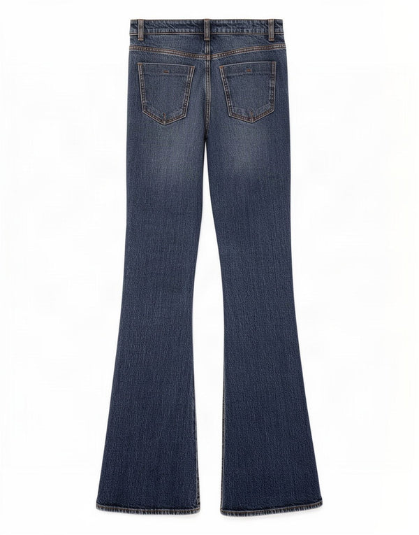 Zara Womens Flared Jeans EU 34 2XS W24 L34 Blue