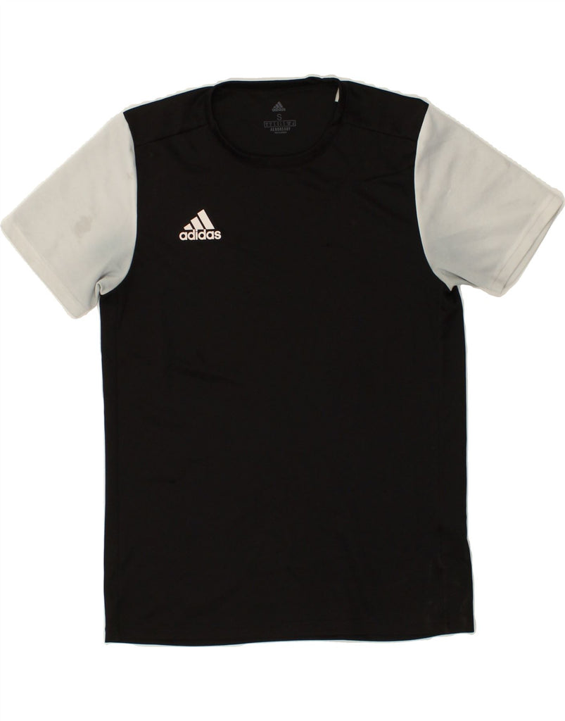 ADIDAS Mens Aeroready T-Shirt Top Small Black Colourblock Polyester | Vintage Adidas | Thrift | Second-Hand Adidas | Used Clothing | Messina Hembry 