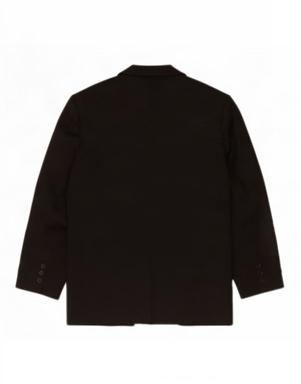 Topshop Womens Oversized 3 Button Blazer Jacket UK 10 Small Black Polyester