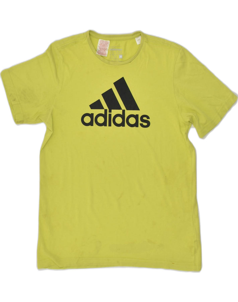 ADIDAS Boys Graphic T-Shirt Top 15-16 Years Green Cotton | Vintage Adidas | Thrift | Second-Hand Adidas | Used Clothing | Messina Hembry 