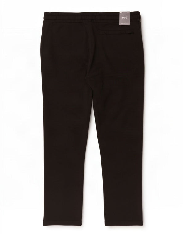 Marks & Spencer Womens Tracksuit Trousers UK 22 3XL Black Cotton