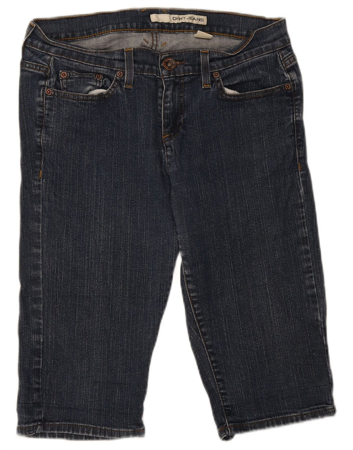 DKNY Womens Denim Shorts US 12 Large W32 Navy Blue Cotton
