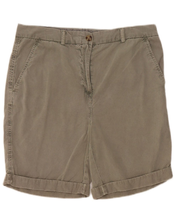 Marks & Spencer Womens Chino Shorts UK 12 Medium W32  Khaki Cotton