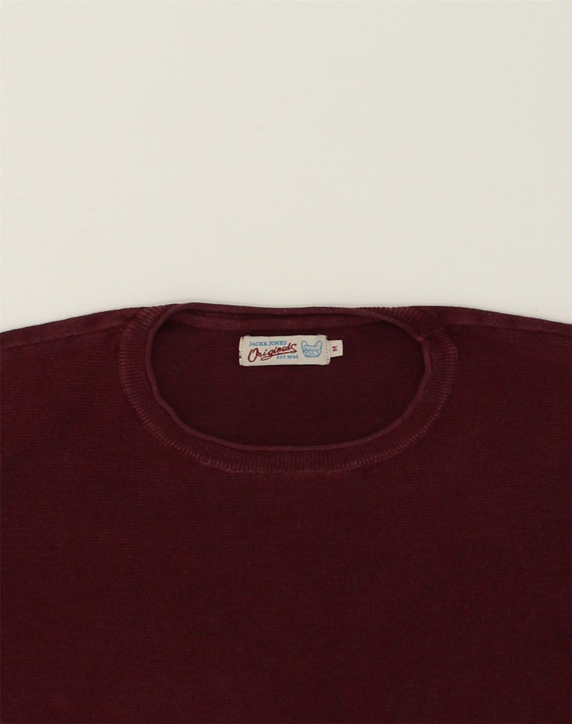 JACK & JONES Mens Originals Crew Neck Jumper Sweater Medium Burgundy | Vintage Jack & Jones | Thrift | Second-Hand Jack & Jones | Used Clothing | Messina Hembry 