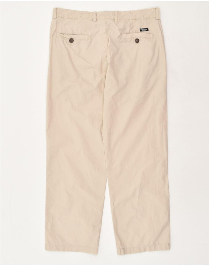 DOCKERS Womens Regular Fit Straight Chino Trousers W34 L28 Beige Cotton | Vintage Dockers | Thrift | Second-Hand Dockers | Used Clothing | Messina Hembry 