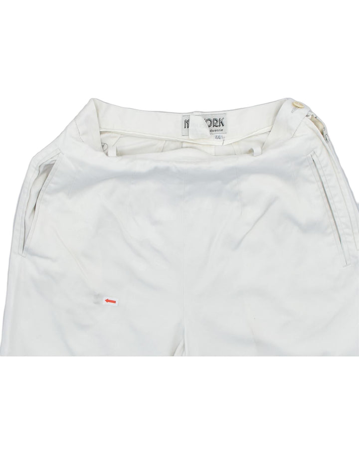 VINTAGE Womens High Waist Casual Trousers IT 44 Medium W26 L29 White | Vintage | Thrift | Second-Hand | Used Clothing | Messina Hembry 