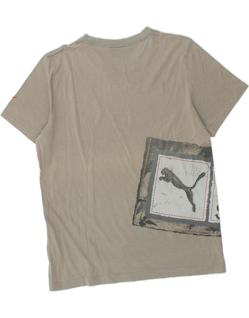 PUMA Mens Graphic T-Shirt Top Medium Grey | Vintage Puma | Thrift | Second-Hand Puma | Used Clothing | Messina Hembry 