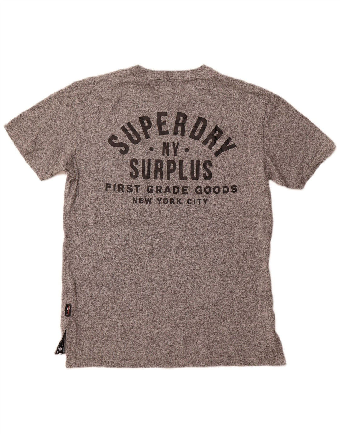 Superdry Mens Graphic T-Shirt Top Medium Grey Flecked Cotton