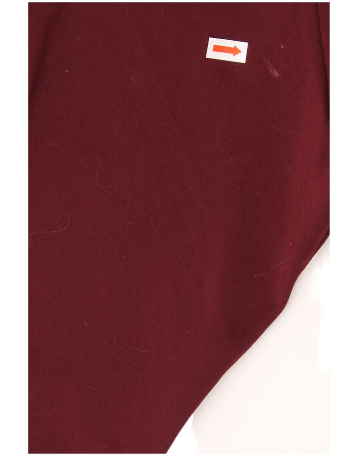 ADIDAS Womens Leggings UK 10 Small Burgundy Polyester