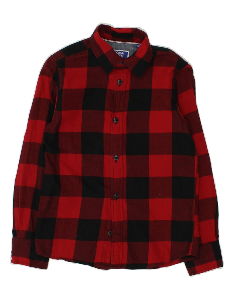 JACK & JONES Boys Shirt 7-8 Years Red Plaid Cotton | Vintage Jack & Jones | Thrift | Second-Hand Jack & Jones | Used Clothing | Messina Hembry 