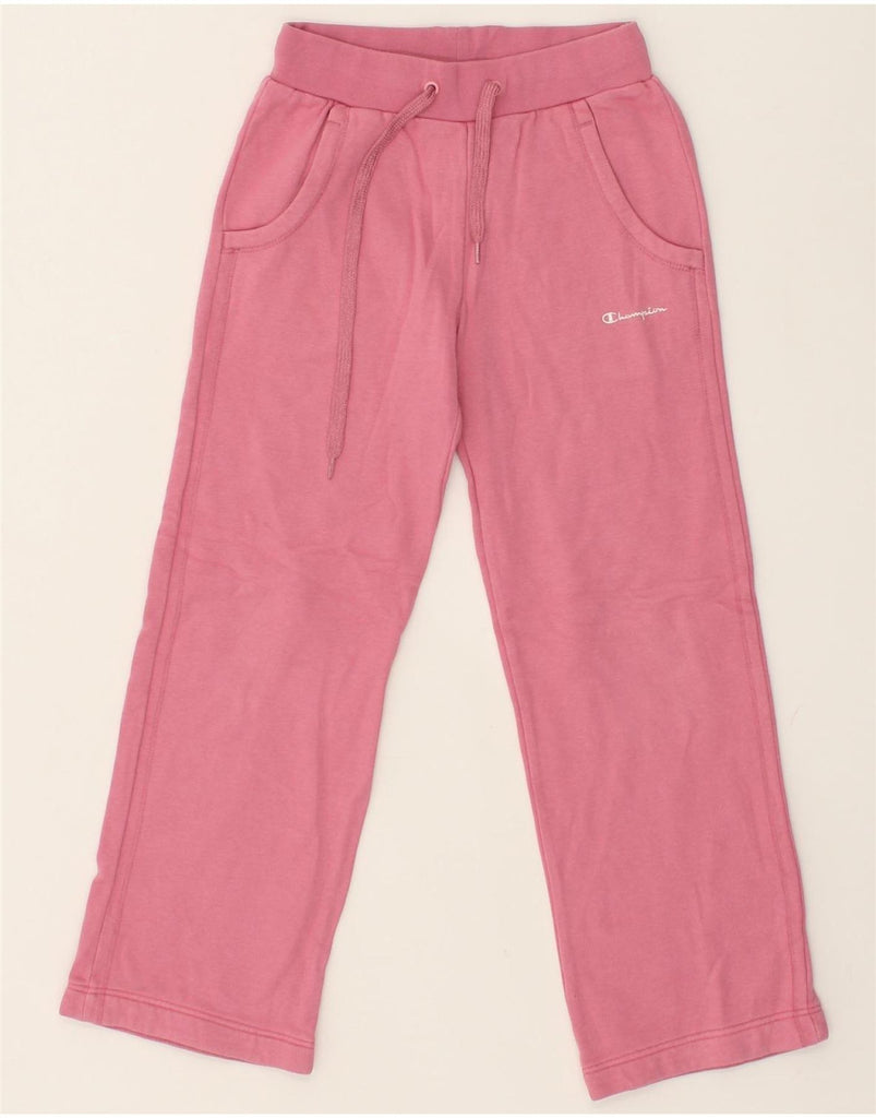 CHAMPION Girls Tracksuit Trousers 7-8 Years Small Pink Cotton | Vintage Champion | Thrift | Second-Hand Champion | Used Clothing | Messina Hembry 