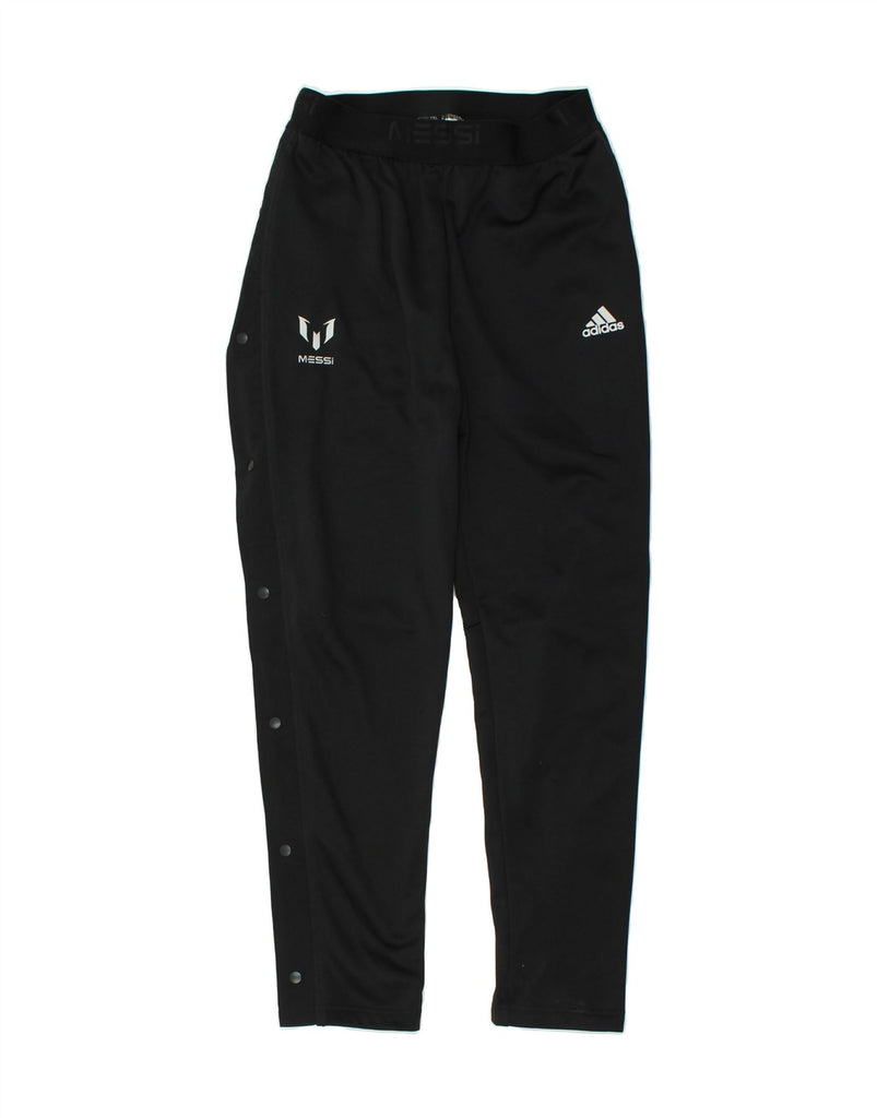 ADIDAS Boys MESSI Graphic Tracksuit Trousers 13-14 Years Black Polyester | Vintage Adidas | Thrift | Second-Hand Adidas | Used Clothing | Messina Hembry 