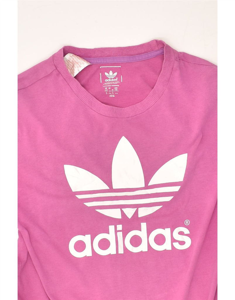 ADIDAS Girls Graphic T-Shirt Top 13-14 Years Pink Cotton | Vintage Adidas | Thrift | Second-Hand Adidas | Used Clothing | Messina Hembry 