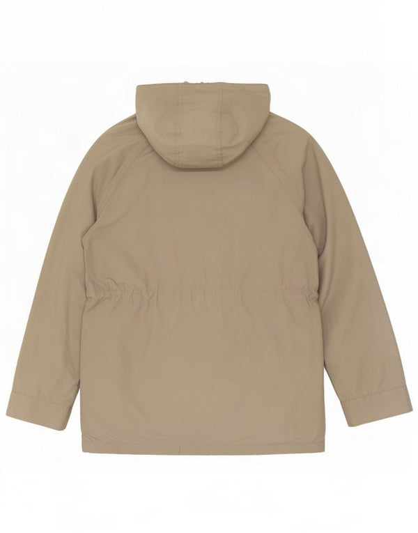 Woolrich Mens Hooded Parka Jacket UK 38 Medium Grey Cotton