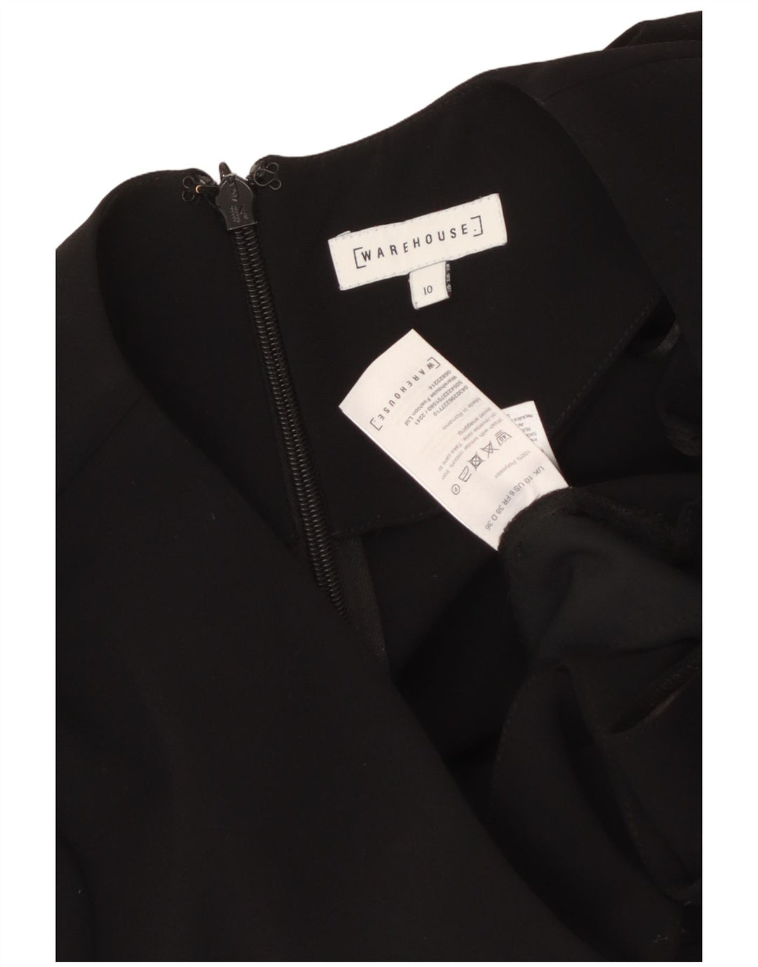 WAREHOUSE Womens Jumpsuit UK 10 Small  Black Polyester