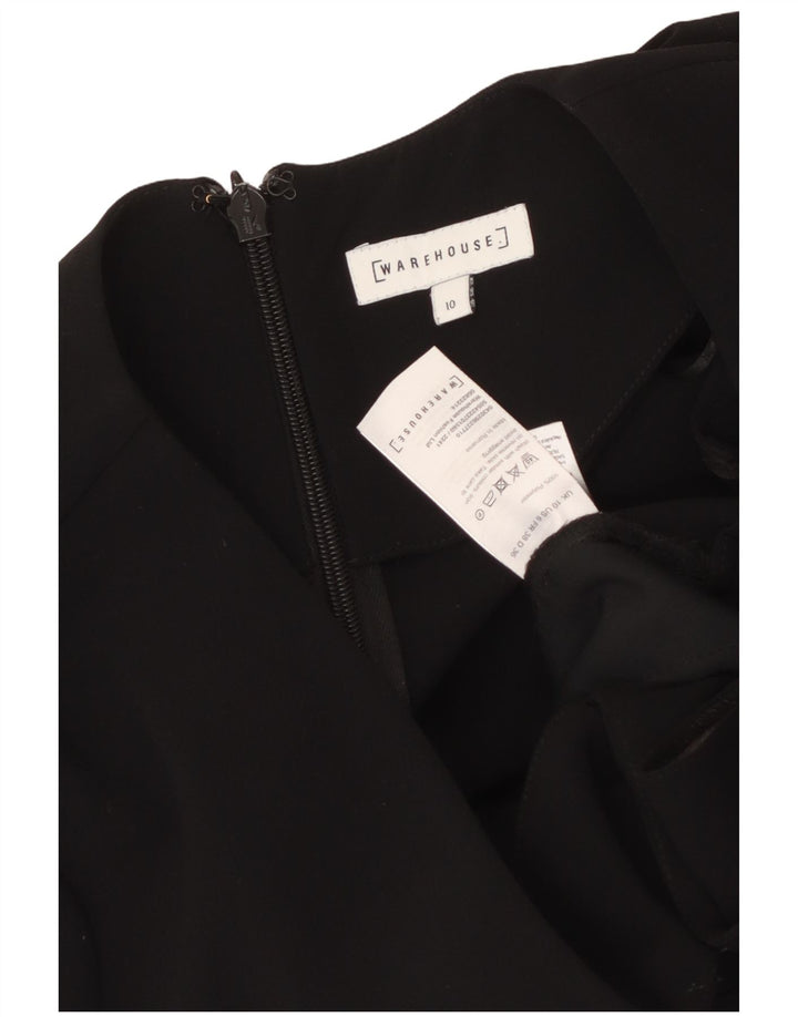 WAREHOUSE Womens Jumpsuit UK 10 Small  Black Polyester