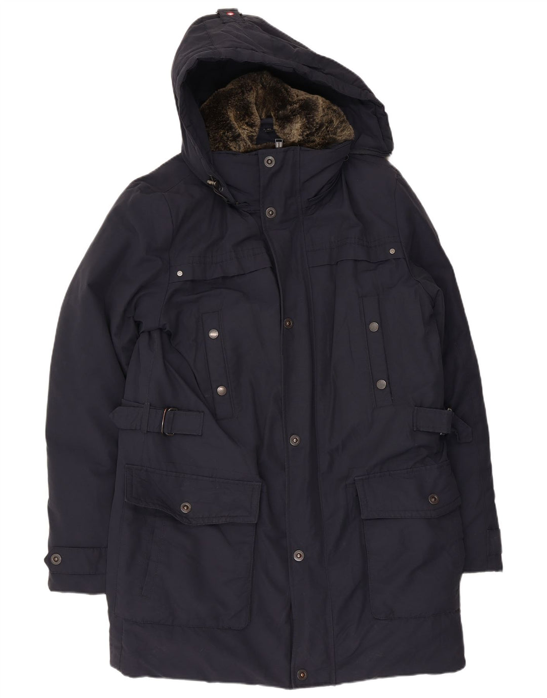 Canadiens Mens Hooded Windbreaker Coat IT 52 XL Navy Blue