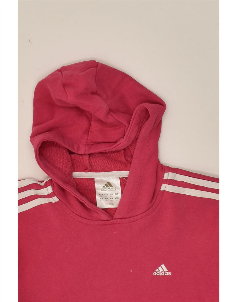 ADIDAS Girls Hoodie Jumper 13-14 Years XL Pink Cotton | Vintage Adidas | Thrift | Second-Hand Adidas | Used Clothing | Messina Hembry 