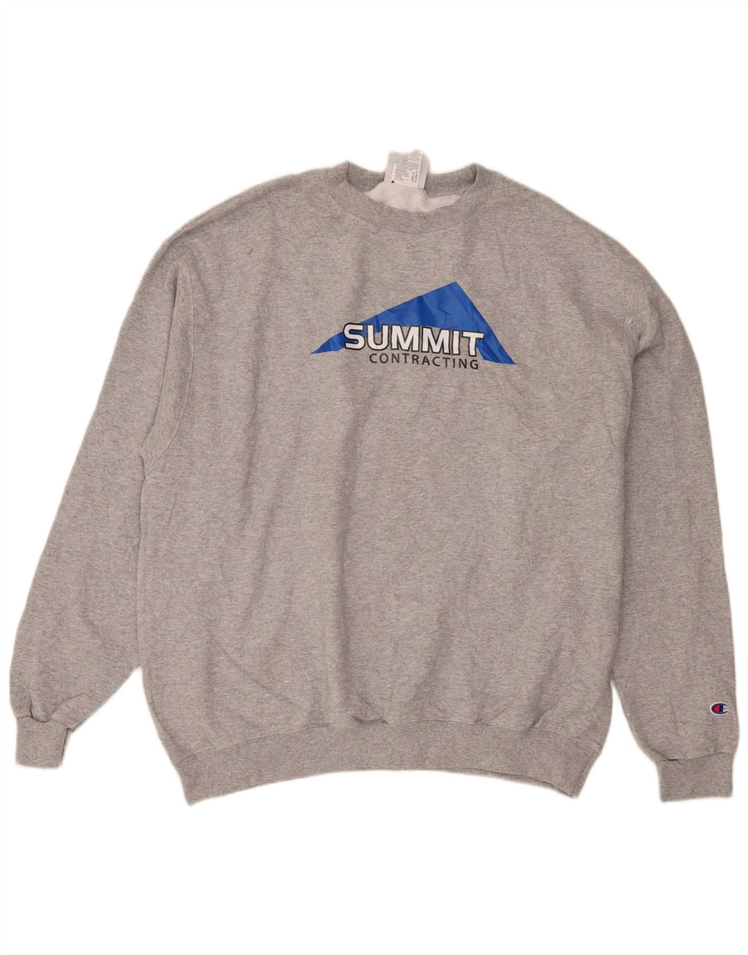 Champion Mens Summit Graphic Sweatshirt Jumper XL Grey Flecked Cotton