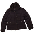 PUFFA Womens Padded Jacket UK 16 Large Black Polyester