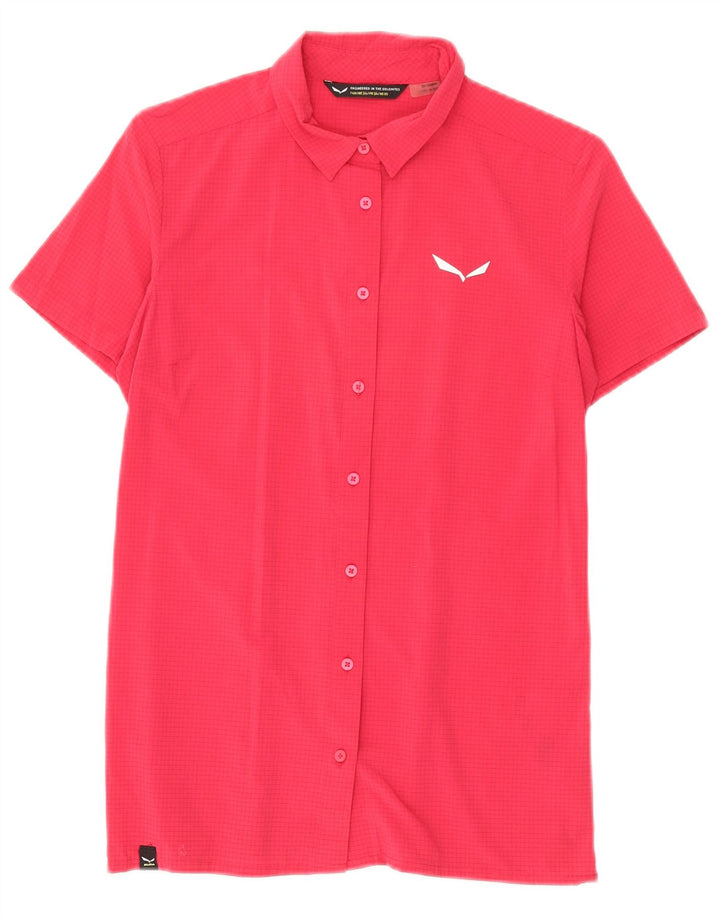 Dolomite Womens Short Sleeve Shirt IT 40 Small Pink Check
